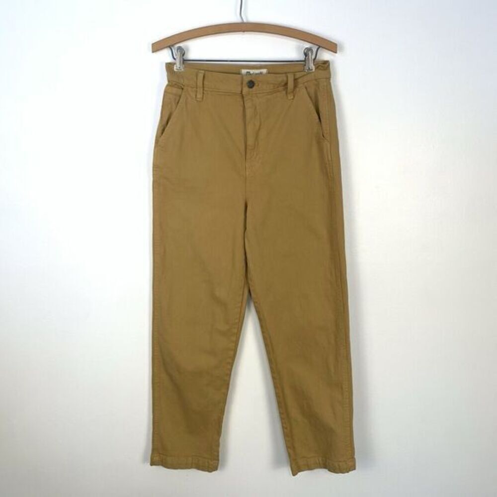Madewell Jeans Pants Women's 26 Yellow Mustard Cotton Straight Leg Pockets